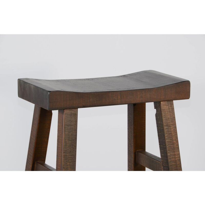 Sunny Designs Bar Saddle Seat Stool, Wood Seat