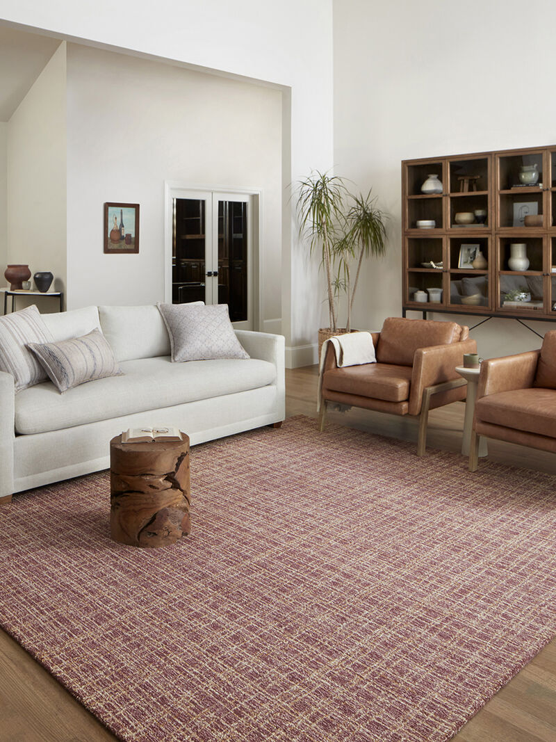 Polly POL03 Berry/Natural 8'6" x 11'6" Rug