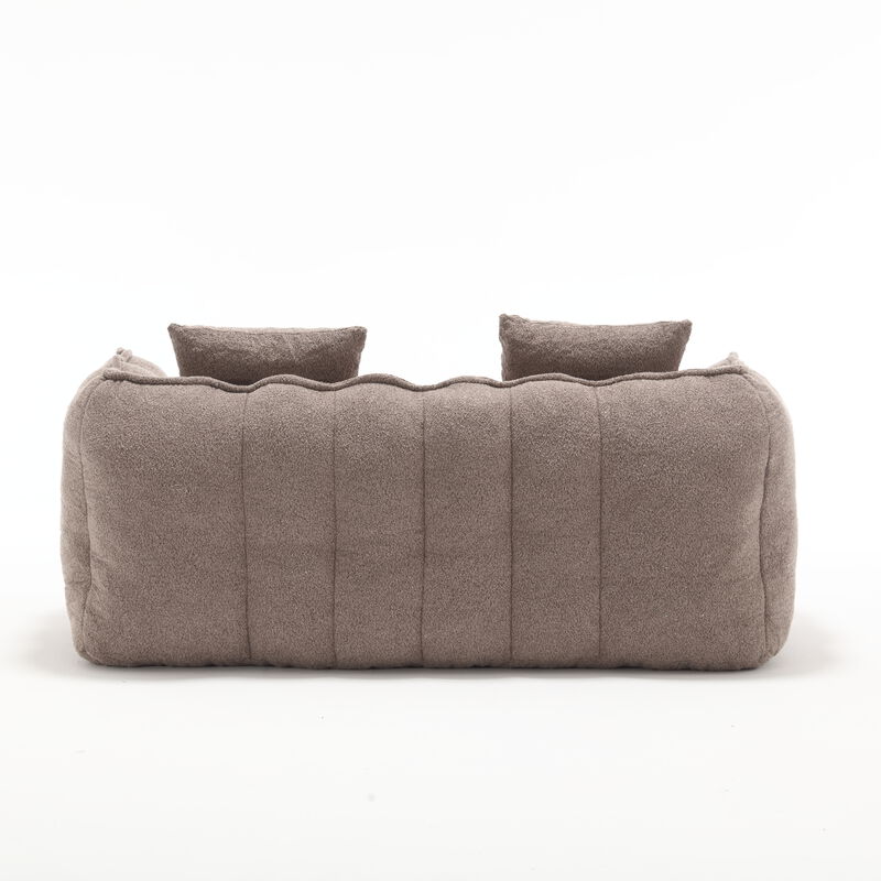 Merax Chenille Lazy Bean Bag Loveseat for Living Room