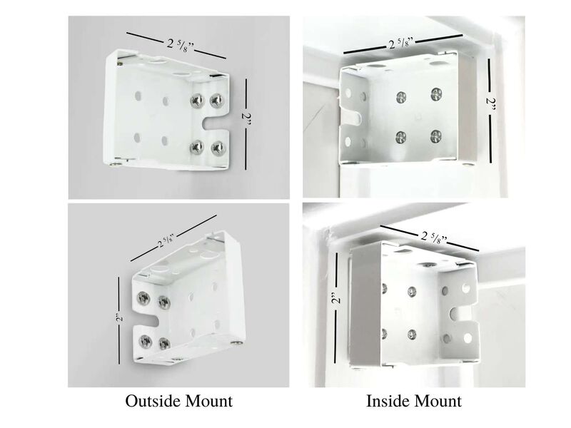 Linen Avenue Custom Cordless Faux Wood Blind White, Outside Mount