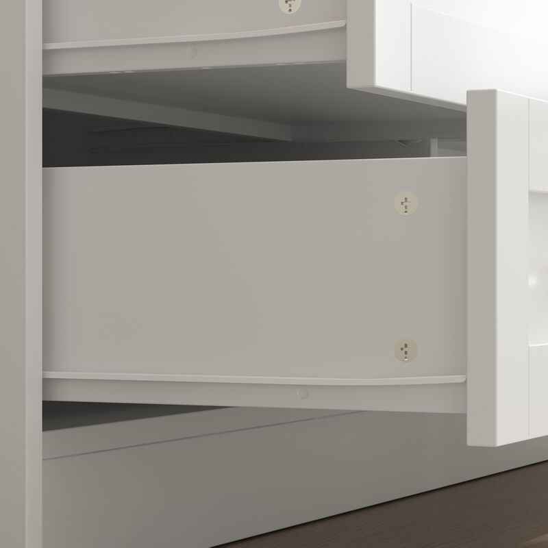 FUFU&GAGA White 8-Drawer Standard Dresser,(47.2" W x 15.7" D x 31.5" H), White