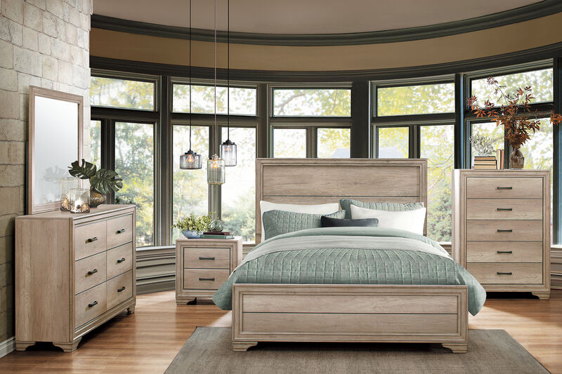 Streamdale Modern Queen Bed with Melamine Finish