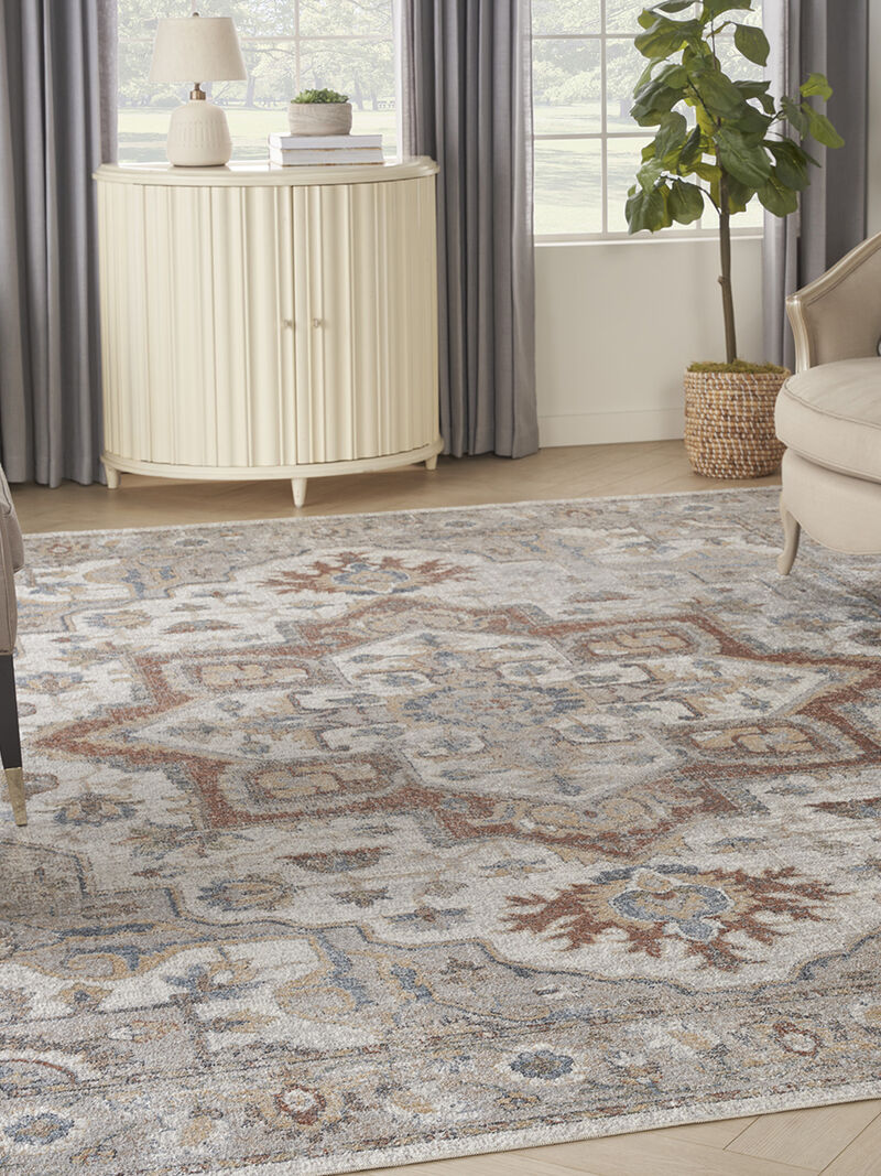 Astra Machine Washable ASW12 Gray/Multicolor 3'3" x 5' Rug
