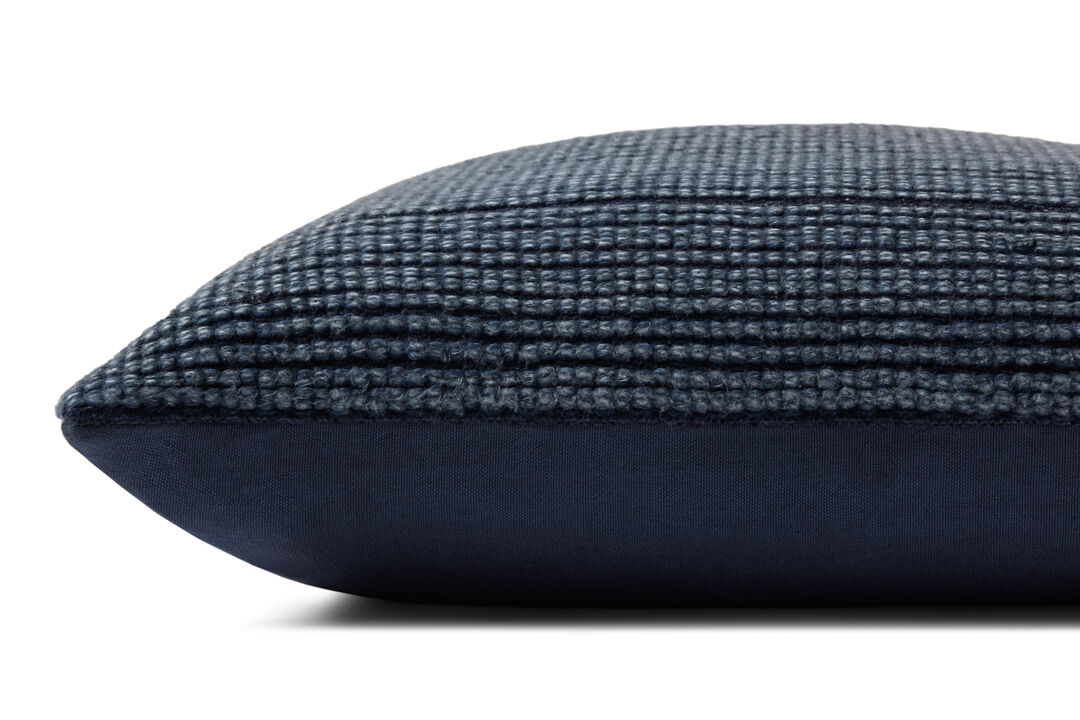 Irene PMH0052 Navy 22''x22'' Cover Only by Magnolia Home by Joanna Gaines x Loloi