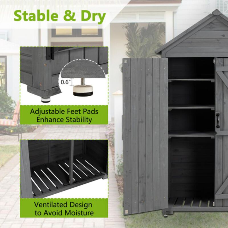 Outdoor Storage Cabinet Weather-Resistant Deck Box for Patio, Garden, or Backyard Organization