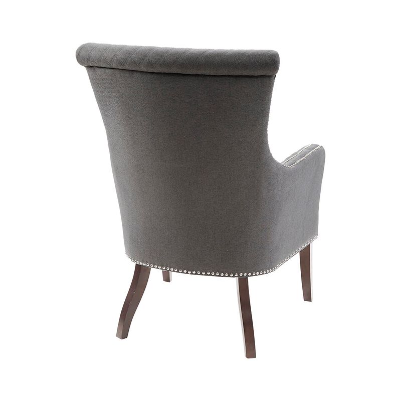 Gracie Mills Reynolds Quilted Back Accent Chair with High-density Foam