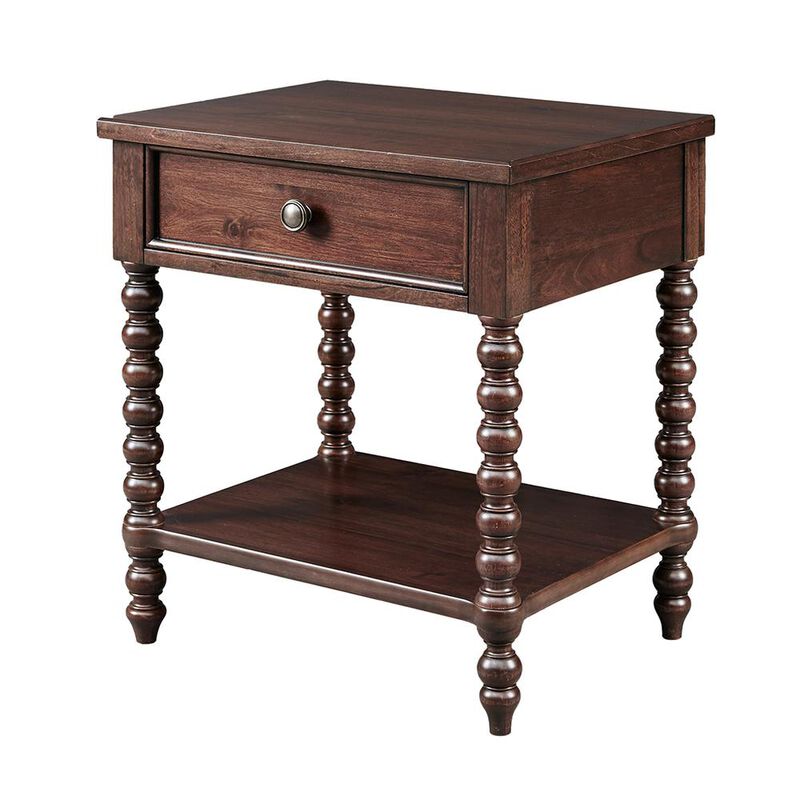Starlight Canyon Home Brown Morocco Bedside Table With Storage For Bedroom And Night Use