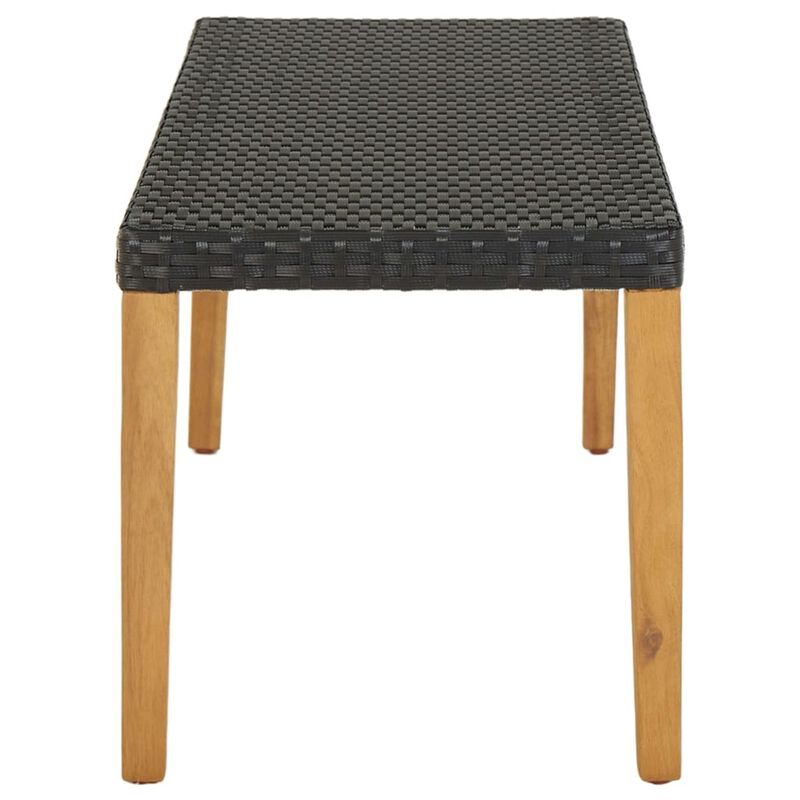 vidaXL Garden Bench 31.5" Poly Rattan Black