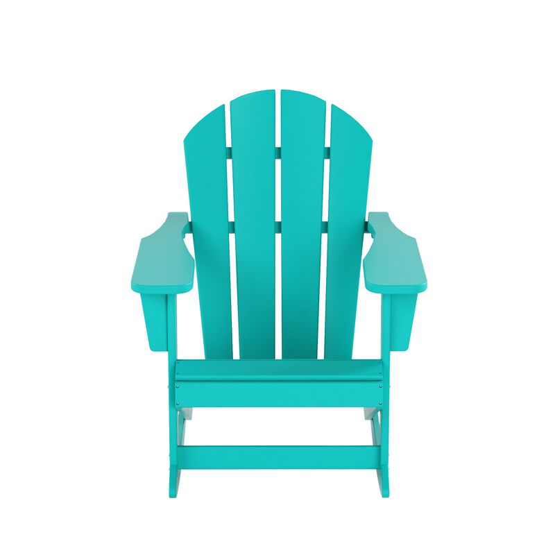 WestinTrends 3-Piece Outdoor Patio Rocking Adirondack Chairs with Side Table Set
