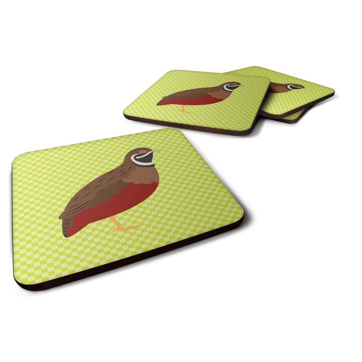 Caroline's Treasures Chinese Painted or King Quail Green Decorative coasters, 3.5, Multicolor