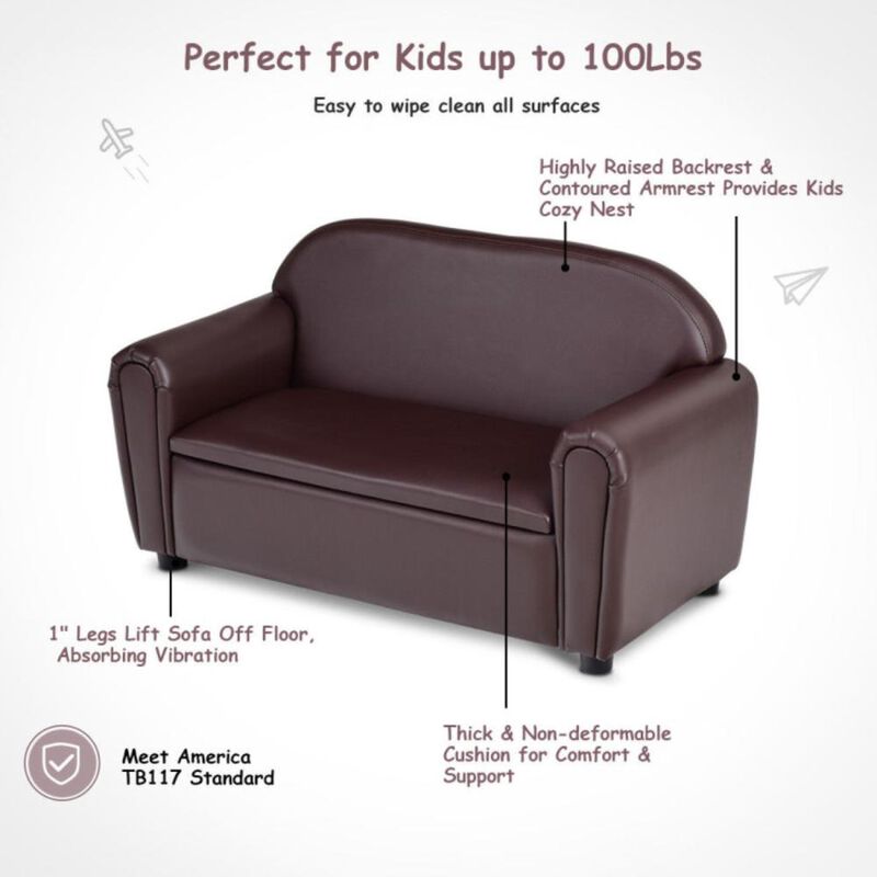 Hivvago Kids Sofa Armrest Chair with Storage Function