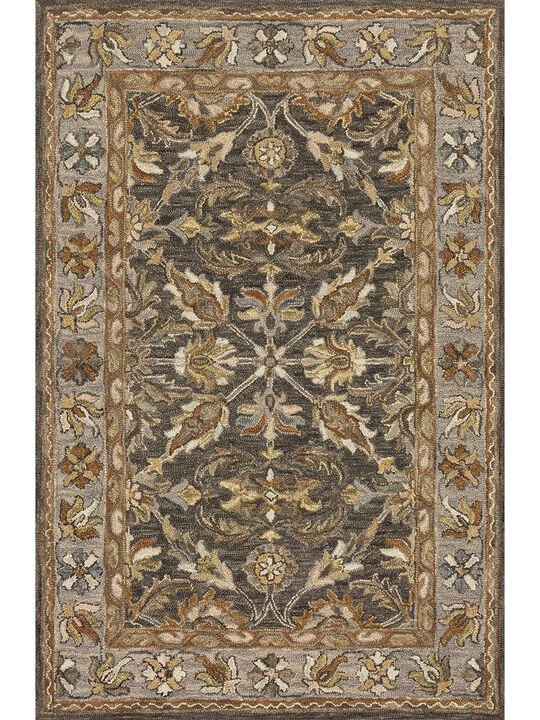 Victoria VK06 Dk Taupe/Grey 5' x 7'6" Rug