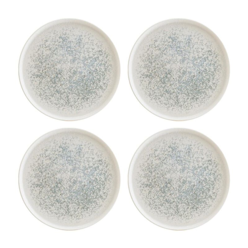 Luna Ocean dia.6.25" Round Decorated Porcelain Plate (Set of 4)