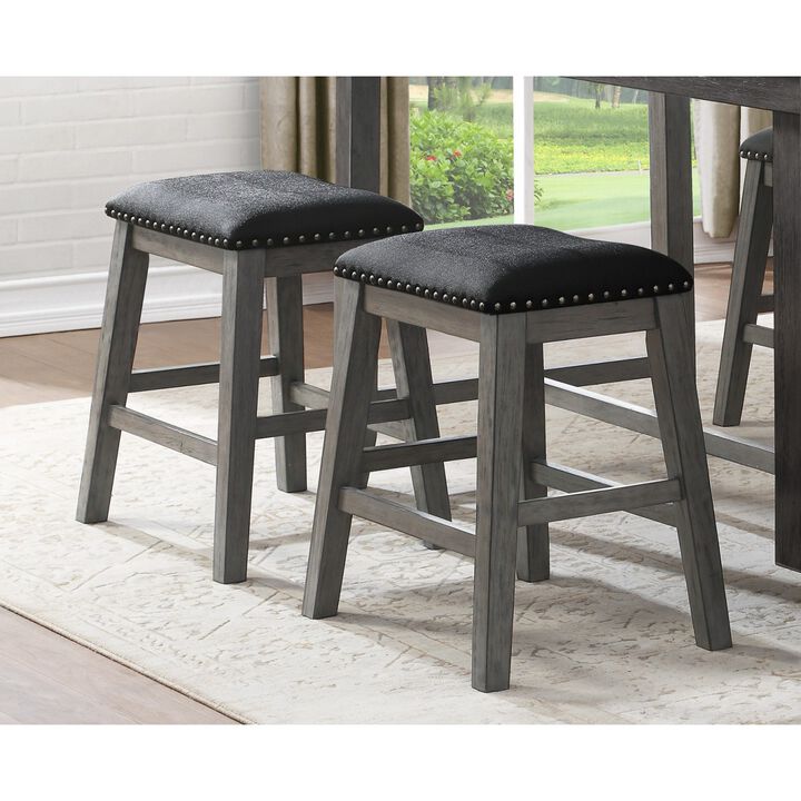 Pair of Gray Counter Height Barstools
