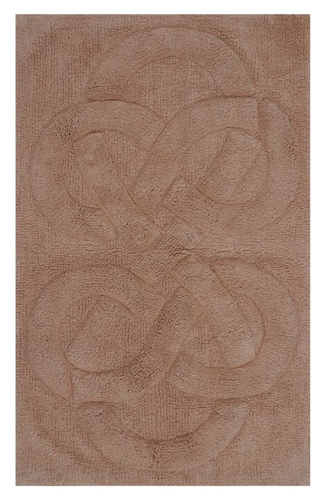 Knightsbridge Tuft Twisted 220 GSF Non Skid Back Bath Rug 21 x 34 - Light Blue