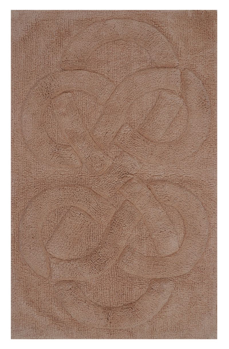 Knightsbridge Tuft Twisted 220 GSF Non Skid Back Bath Rug 20 x 30 - Natural