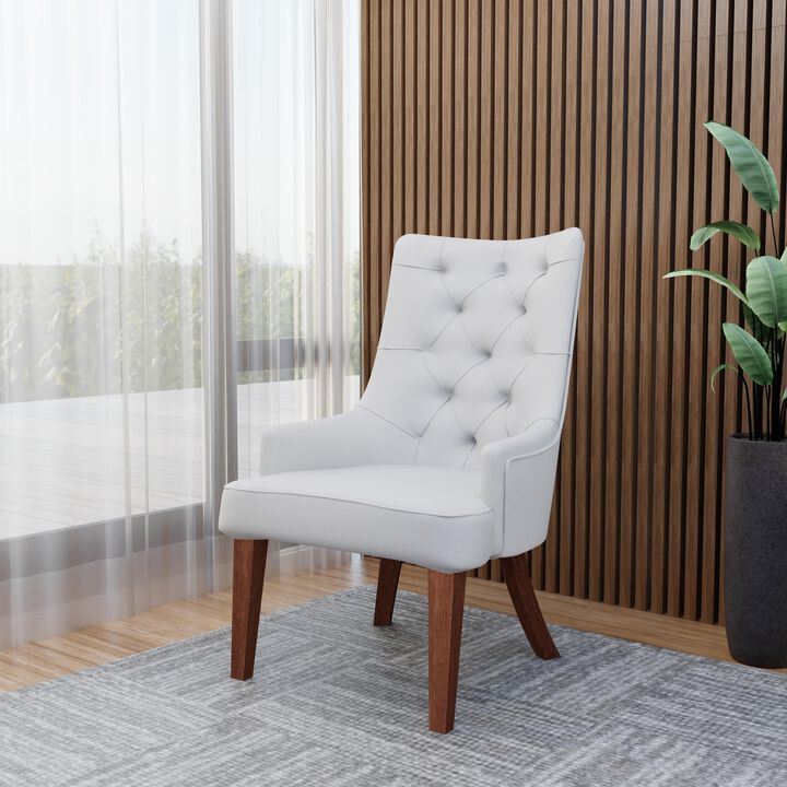 Leisuremod Spruce Collection Modern Wooden Dining Chair in Charcoal Grey Set of 4