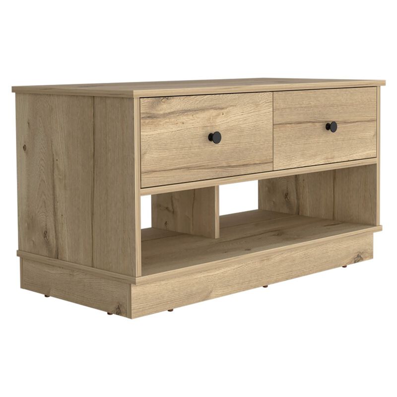 Storage Bench Beji, Living Room, Light Oak