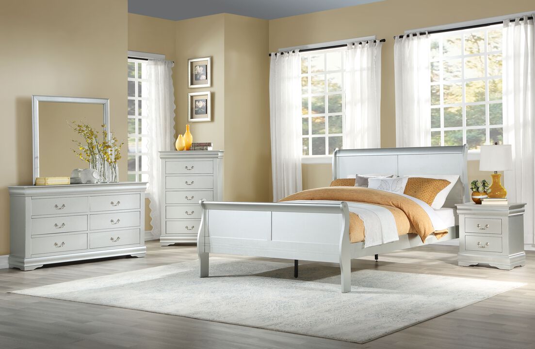ACME Louis Philippe Nightstand, Platinum