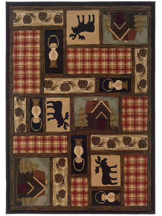 Hudson 5'3" x 7'6" Brown Rug