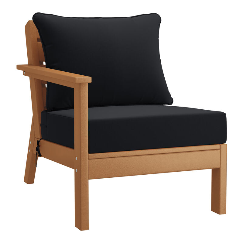 WestinTrends Outdoor Patio HDPE Loveseat Sofa with Patio Cushions