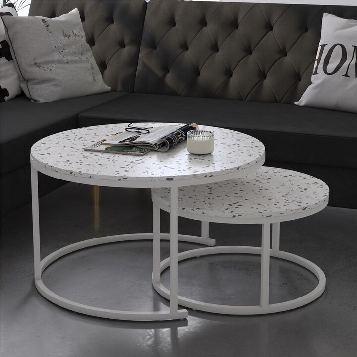 CosmoLiving by Cosmopolitan Amelia Nesting Coffee Tables, Terrazzo