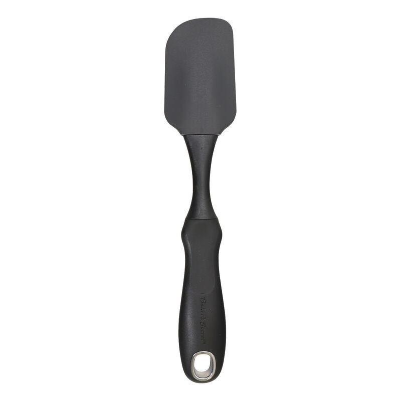 Baker's Secret 2-1 Scraper & Spatula, Silicone Heat Resistant, Baking Essentials, 10" Black