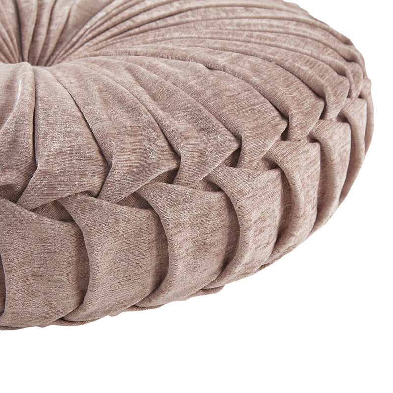 Gracie Mills Yvonne Plush Round Chenille Floor Pillow Cushion