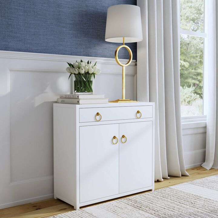 Butler Specialty Lark 2 Door Cabinet with Storage, White