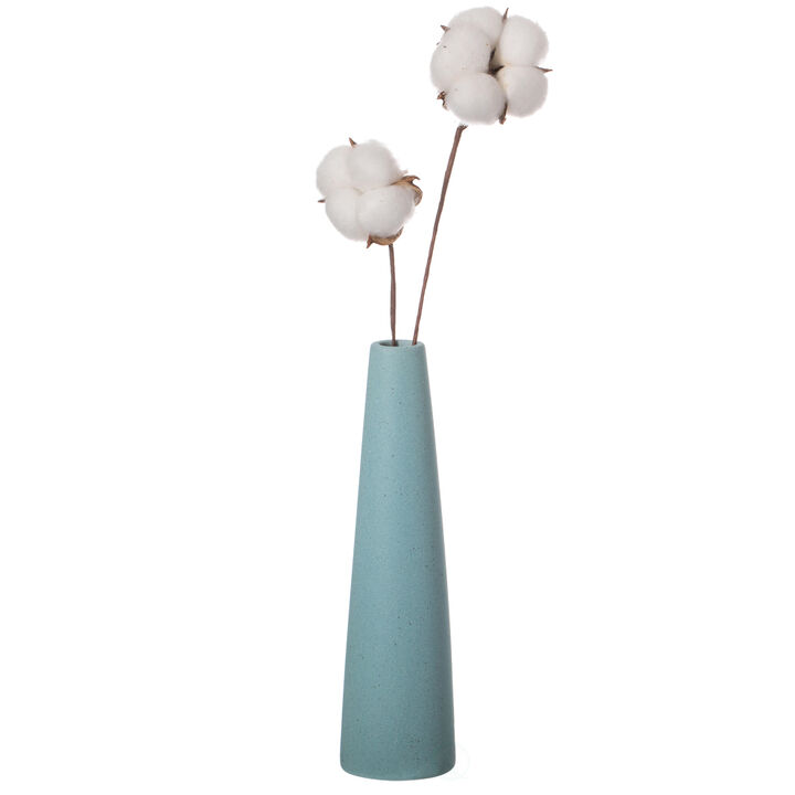 8-Inch Slim Cone Ceramic Vase – Modern Decorative Centerpiece, Minimalist Flower Holder - Elegant Accent for Living Room, Office, Bedroom, Entryway, or Bathroom Decor - Gold