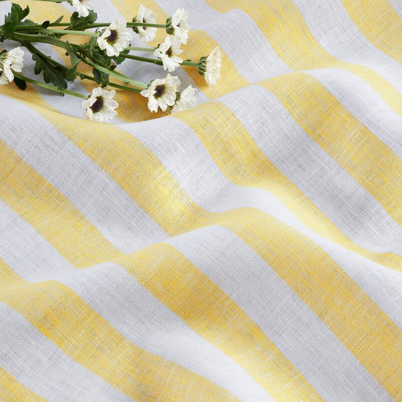 Solino Home 100% Pure Linen Table Runner 14 x 48 Inch | Sorrento Stripe