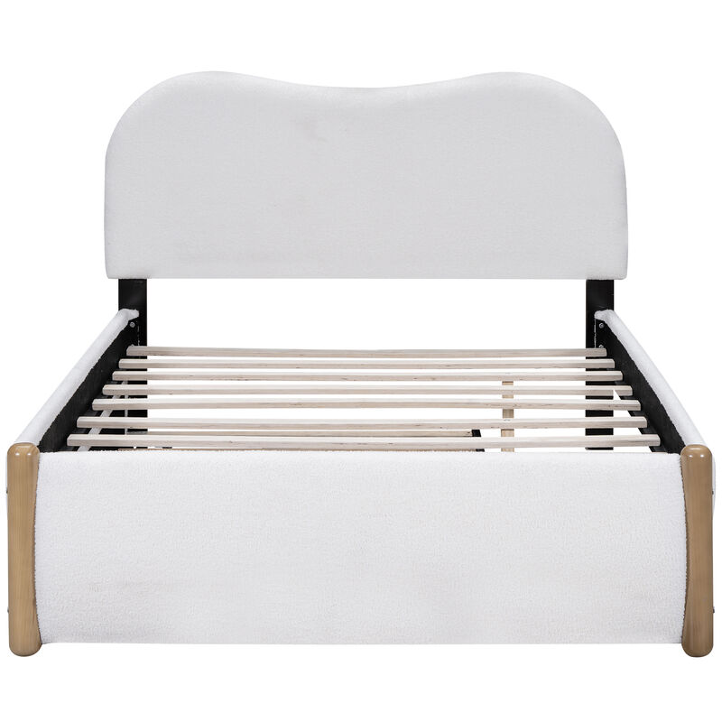 Merax Upholstered Platform Bed with Trundle