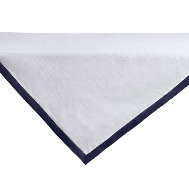 Solino Home 100% Pure Linen Table Throw 52 x 52 Inch | Classic for Thanksgiving, Christmas