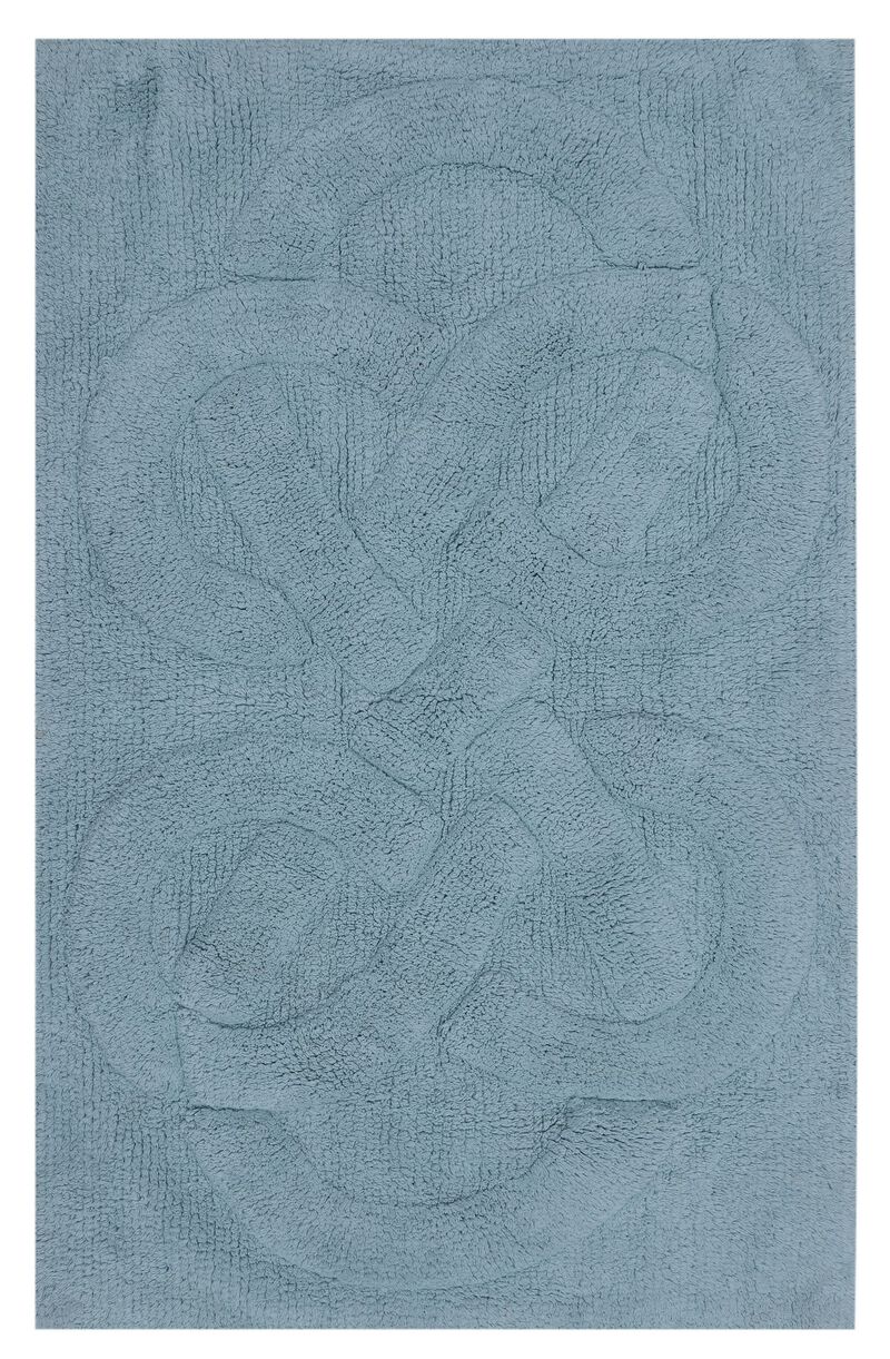 Knightsbridge Tuft Twisted 220 GSF Non Skid Back Bath Rug 21 x 34 - Light Blue