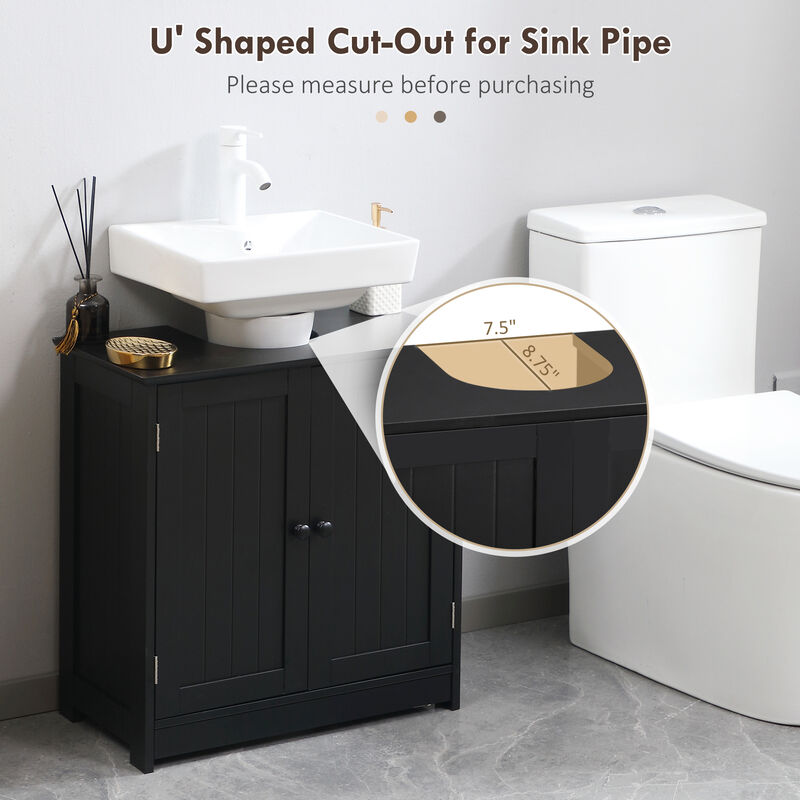 Bathroom Under Sink Vanity Cabinet Multipurpose Space Saver Storage Organizer
