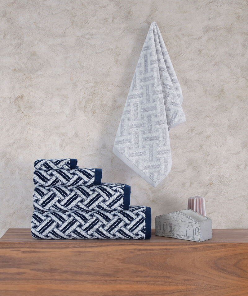 Brooks Brothers Criss Cross Stripe 2 pcs Bath Sheets