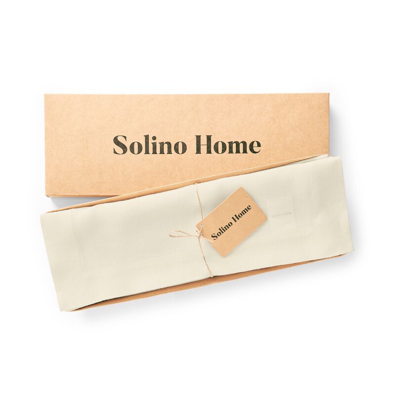 Solino Home 100% Pure Linen Placemats  Set of 4, 14 x 19 Inch | Sonoma