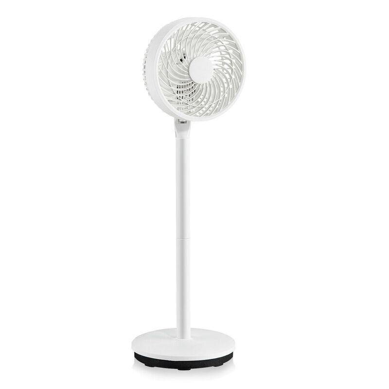 Portable Oscillating Pedestal Floor Fan with Adjustable Heights and Speeds