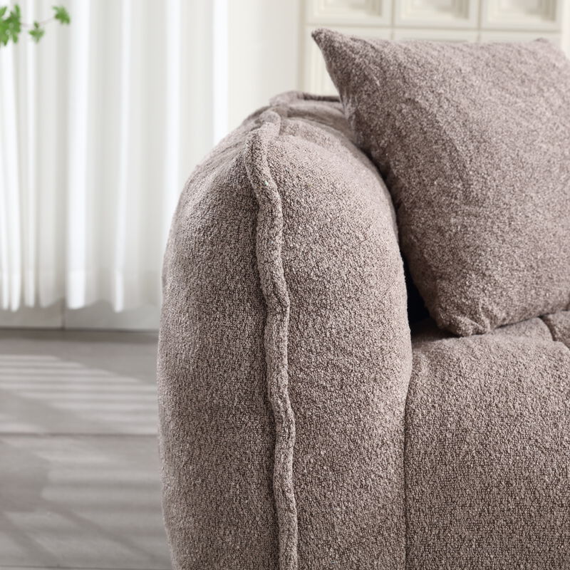 Merax Chenille Lazy Bean Bag Loveseat for Living Room