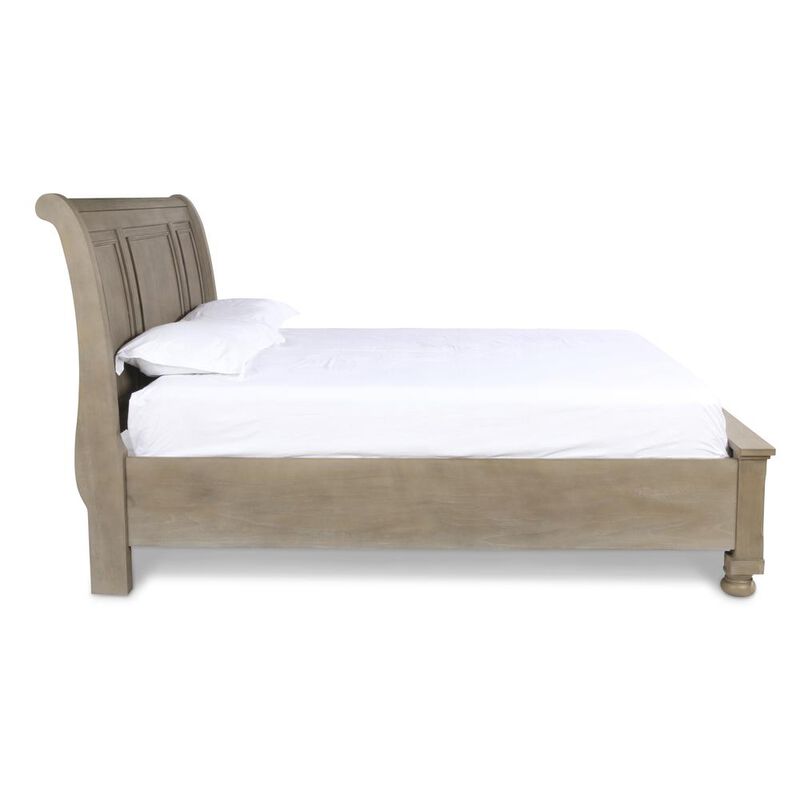 New Classic Furniture Furniture Allegra Solid Wood Engineered Wood Queen Bed in Pewter