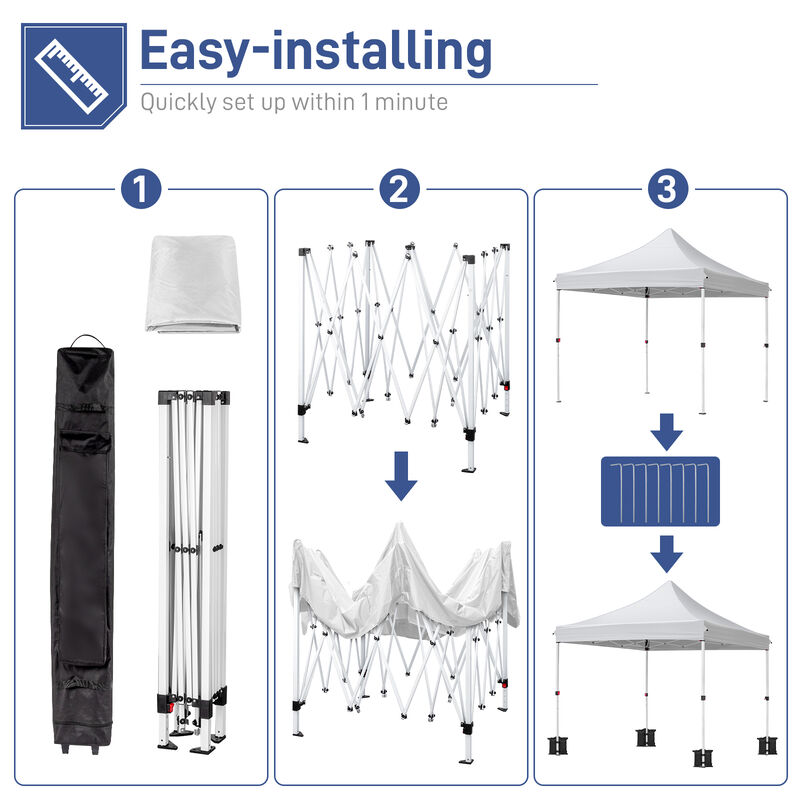 Pop-Up Canopy with 4 Sandbags for Outdoor Events and Shade