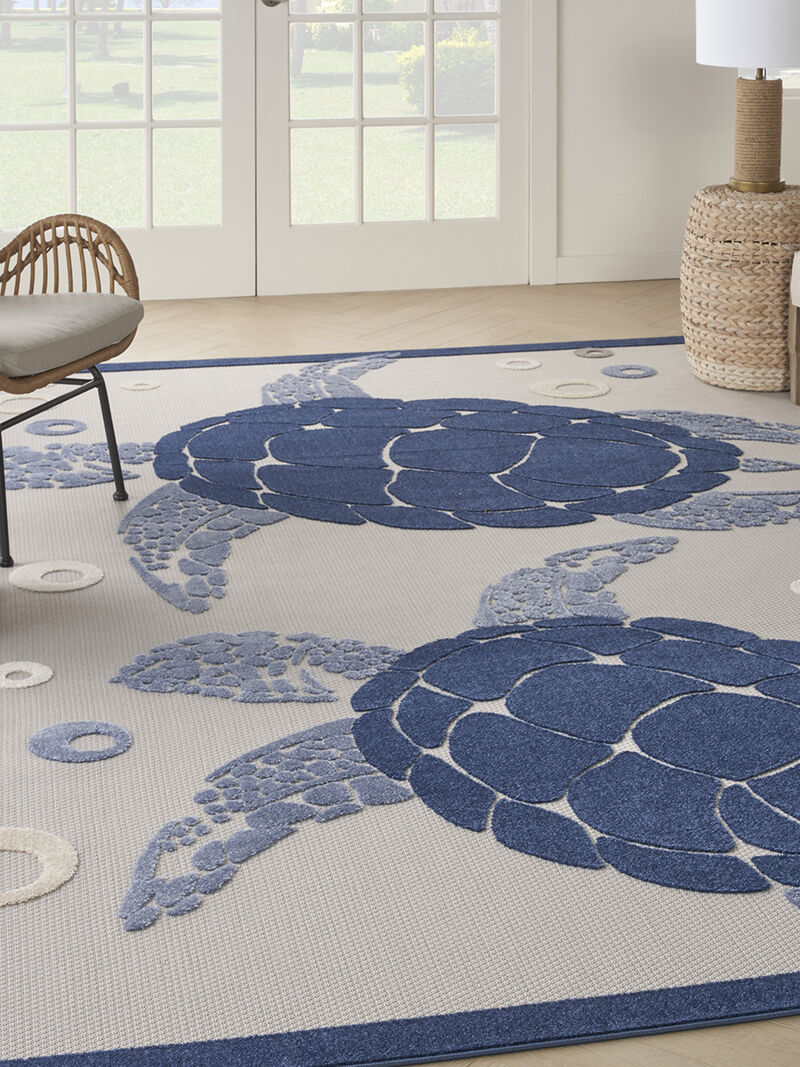 Aloha ALH27 Navy/Blue 3'6" x 5'6" Rug