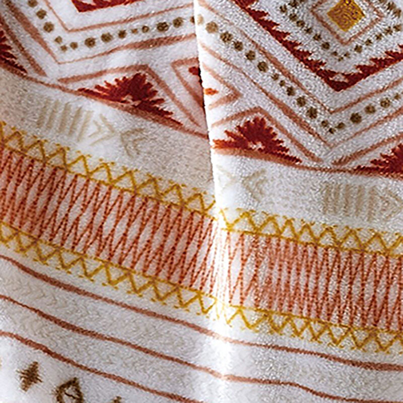 Aztec Sloth Micro plush Decorative Throw Blanket 50" X 60" Multi Color by Plazatex