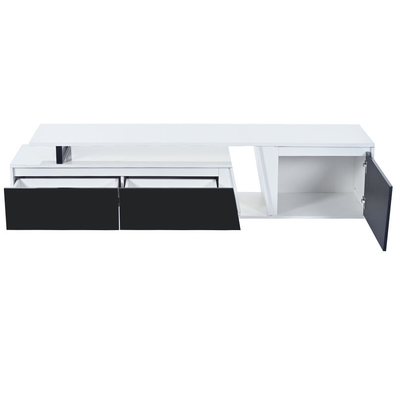 Merax Minimalist Rectangle Extendable TV Stand