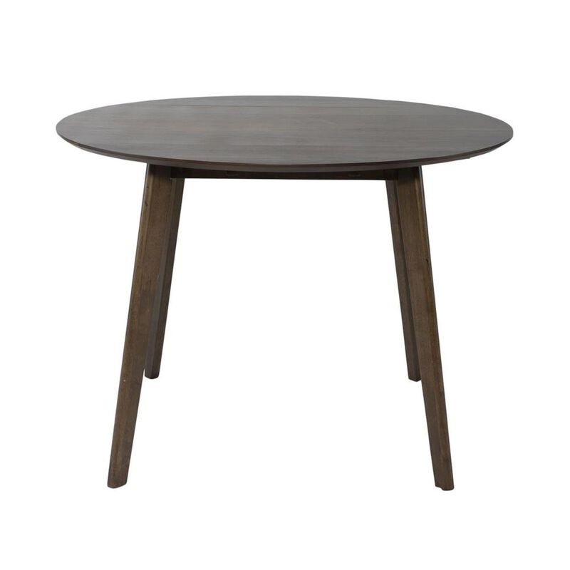 Starlight Canyon Home Round Dining Table with Drop Leaves – Small Round Kitchen Table in Brown