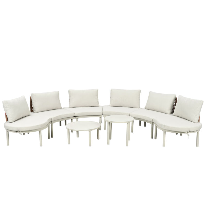 Merax Patio Sofa Furniture Set for Backyard, Garden, Poolside