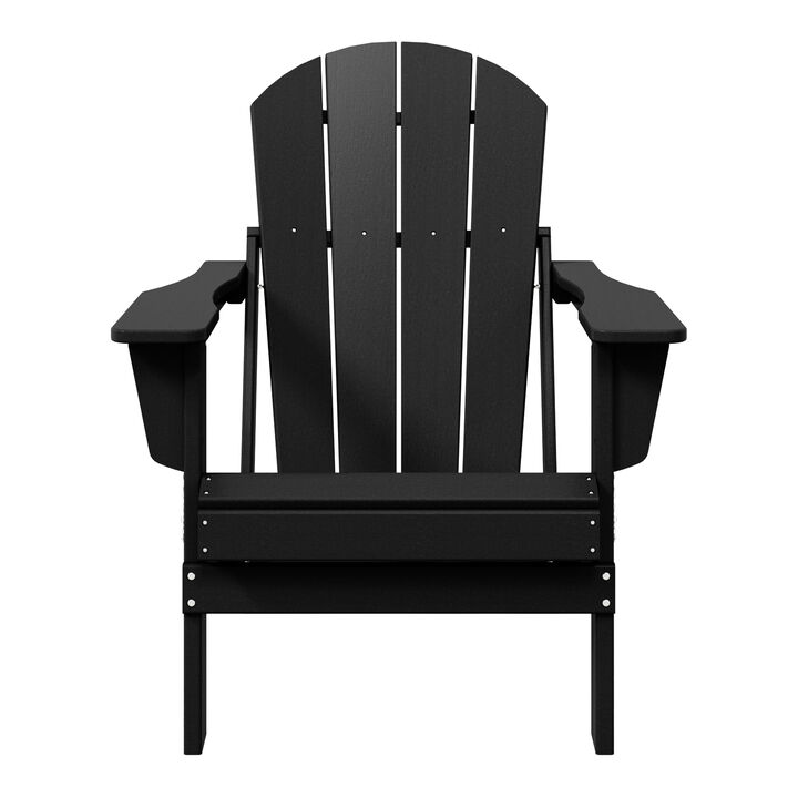 WestinTrends HDPE Outdoor Patio Folding Poly Adirondack Chair