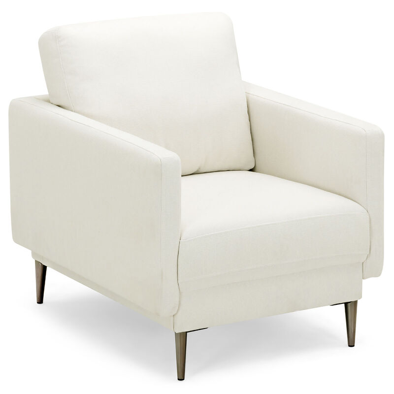 Costway Modern Upholstered Accent Chair Single Sofa Armchair Living Room Funiture