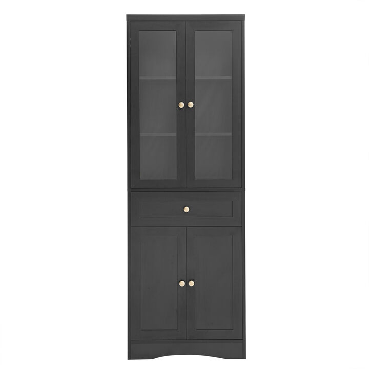 Merax Bathroom Storage Cabinet with 4 Doors