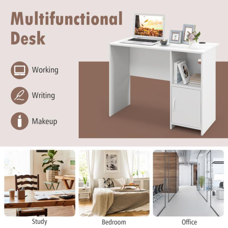 Hivvago Modern Computer Desk with Cabinet